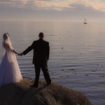 an ocean view sunset for wedding