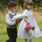 Flower girl and ring bearer at olympic view golf course